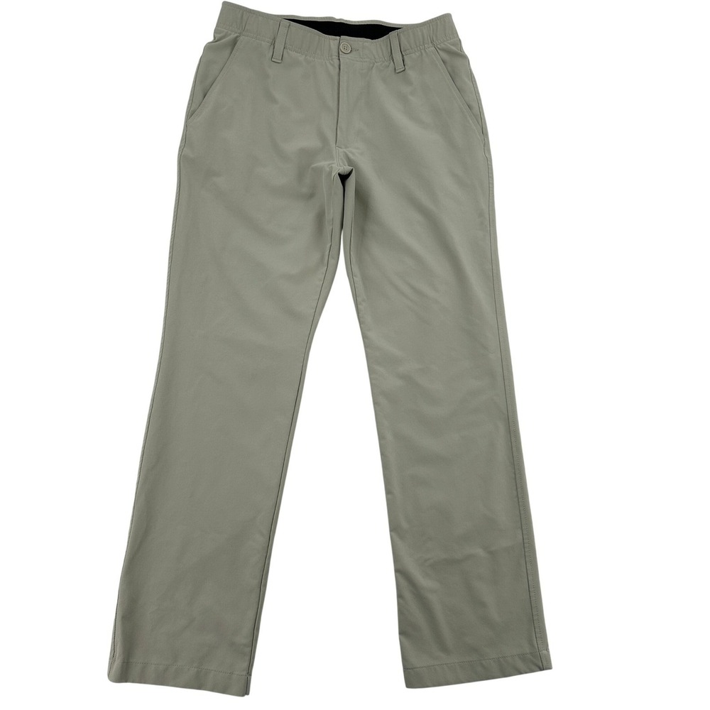 Under Armour Golf Pants Khaki Straight Fit Stretch Iso-Chill Golf Men 32x30